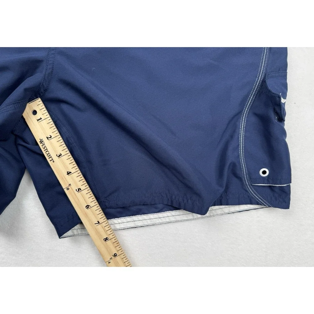 Nike‎ Swim Trunks Blue XL Mesh Lined Cargo Pocket Mens Shorts